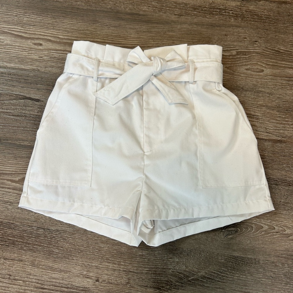 Steve Madden White Tie Waist Shorts